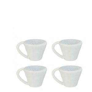 WHITE CUPS/SET/4