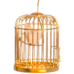 BRASS BIRDCAGE W/BIRD/CB