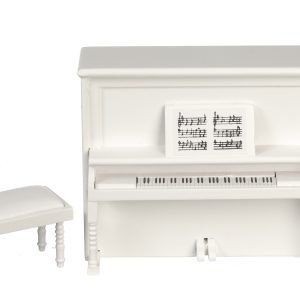 PIANO W/BENCH/WHITE