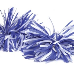 POMPOMS/BLUE & WHITE