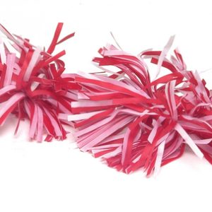 POMPOMS/RED & WHITE
