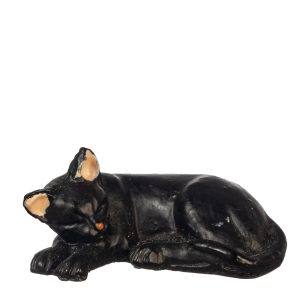 CAT LAYING LEFT/BLACK