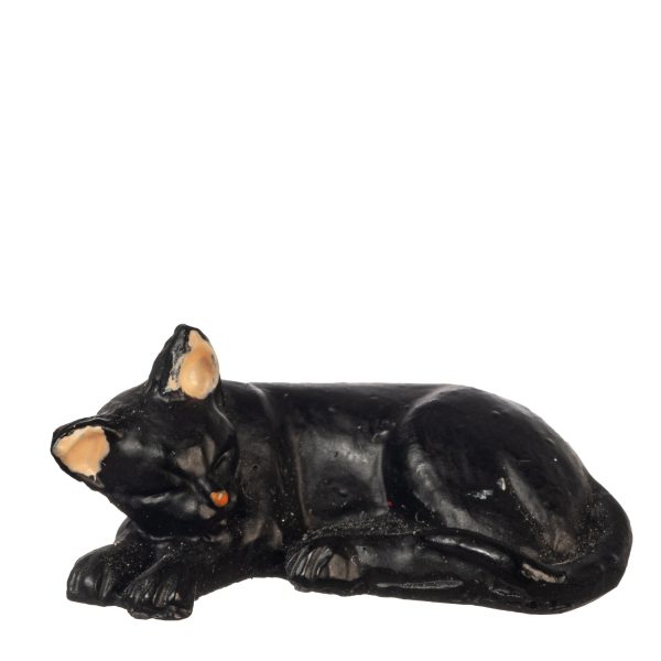 CAT LAYING LEFT/BLACK