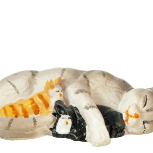 CAT W/KITTENS/GRAY