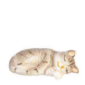 CAT LAYING RIGHT/GRAY