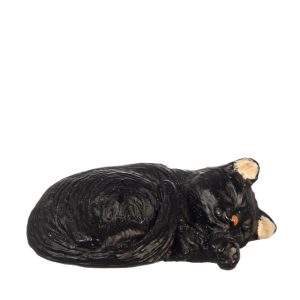 CAT LAYING RIGHT/BLACK