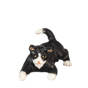 PLAYING CAT/BLACK/WHITE