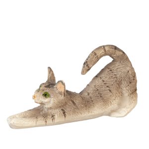 CAT STRETCHING/GRAY