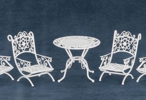 PATIO SET/5/WHITE/CB