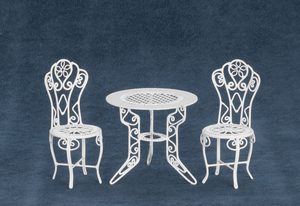 TABLE & CHAIR SET/3/WH/CB