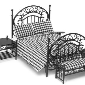 BEDROOM SET/3/BLACK/CS