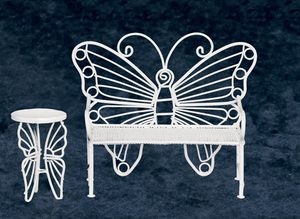 BUTTERFLY BENCH/TABLE/WHT
