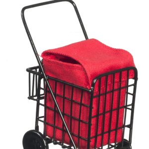GROCERY CART W/BAG/BLACK