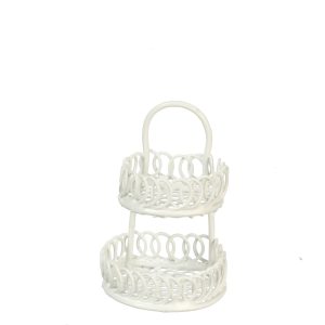 2-TIER BASKET SET/WHITE