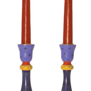 9in HIGH BLUE CANDLESTICK