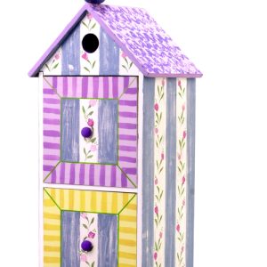 RUSTIC STRIPE BIRDHOUSE