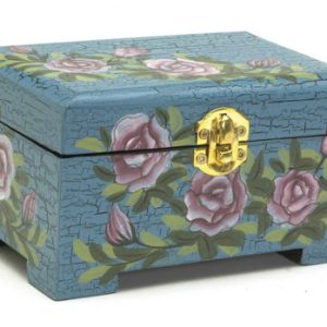 BLUE CRACKLE JEWELRY BOX