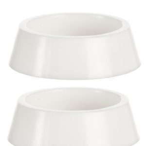 LARGE PET DISHES/WHITE/2