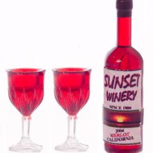 RED WINE/2 GOBLETS WINE
