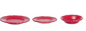 RED DISHES/CUPS/SILVER/10