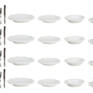 WHITE DISHES/CUPS/SIL/40