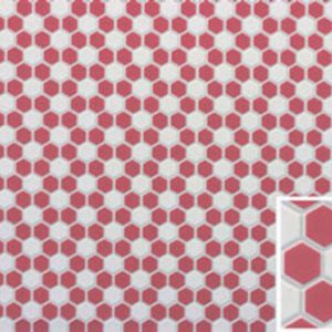 RED/WHITE HEX TILE