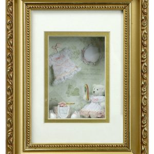 BEAR W/CLOTHES SHADOWBOX