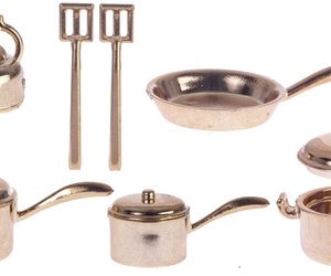 POT & PAN SET/STN BRN/10
