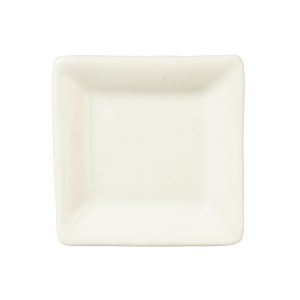 SQUARE CERAMIC PLATE/WH