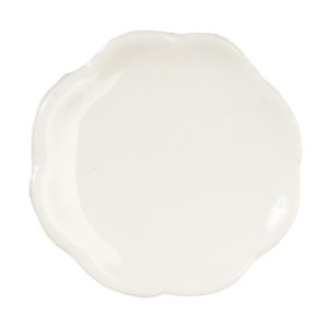 SCALLOPED CERAMIC PLATE/W