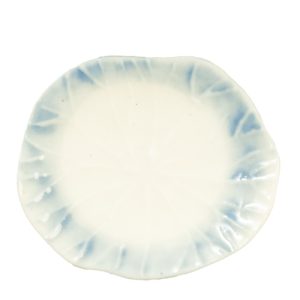 CERAMIC PLATE/BLUE TRIM