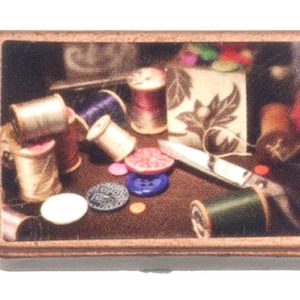 ANT.SEWING BOX/W/ACCESS.