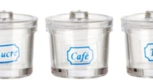 CANISTERS W/LID/CLR/SET