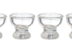 SMALL CLEAR EGG CUPS/ST/4