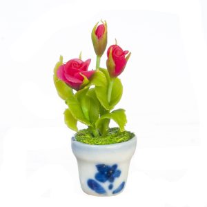ROSE IN POT/RED