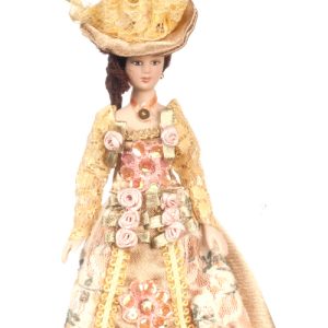 VICT.LADY IN FLORAL GOWN