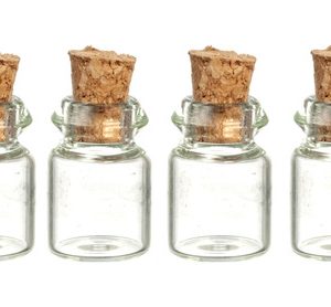 GLASS BOTTLES/SET/4