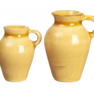 LIGHT COLORED JARS/SET/2