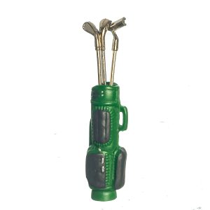 GOLF BAG W/3 CLUBS/GREEN