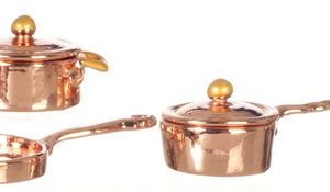 COPPER CASSEROLE SET/5