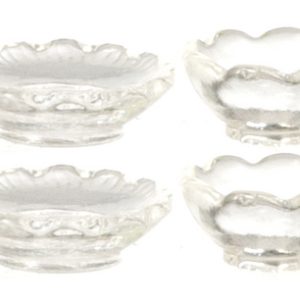 CLEAR BOWLS/2/PLATES/2