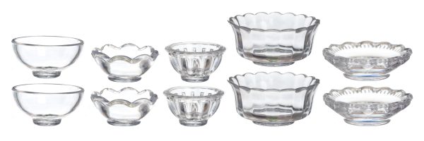 GLASS BOWLS/SET OF 10