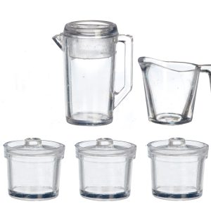 GLASS CONTAINERS/SET OF 5