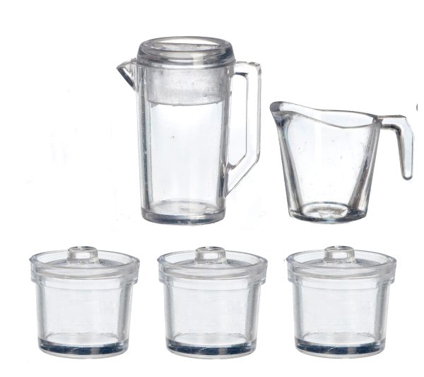 GLASS CONTAINERS/SET OF 5
