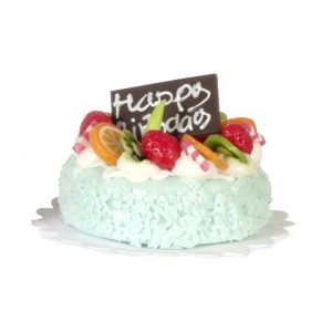 BLUE ROUND BIRTHDAY CAKE