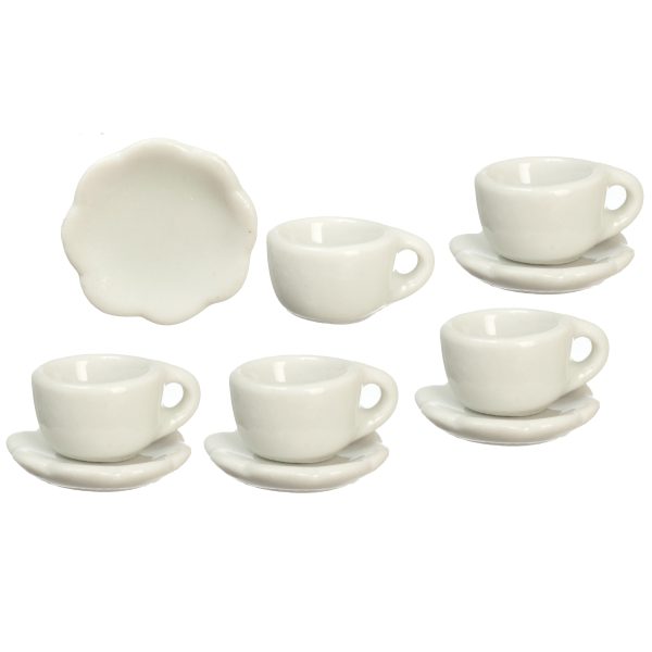 VICT.CUPS/SAUCERS/SET/5