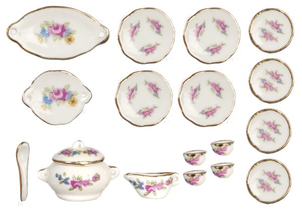 PORC.TEA SET/18pcs/FLORAL