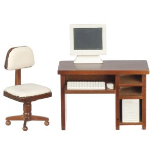 COMPUTER DESK/WALNUT
