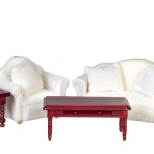 LIVING ROOM SET/WHITE