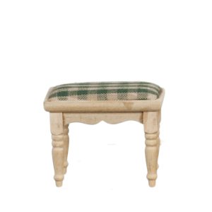 FOOTSTOOL/GREEN/UNFINSHD